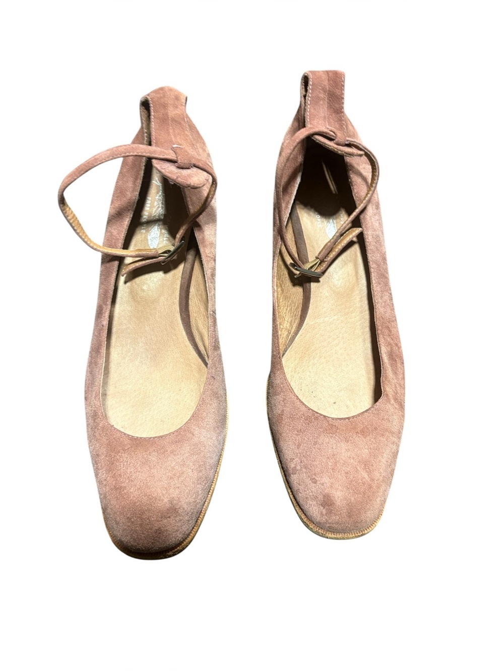 Jeffrey Campbell/Free People Brown/Tan Suede Ankle-Tie Flats Size 10